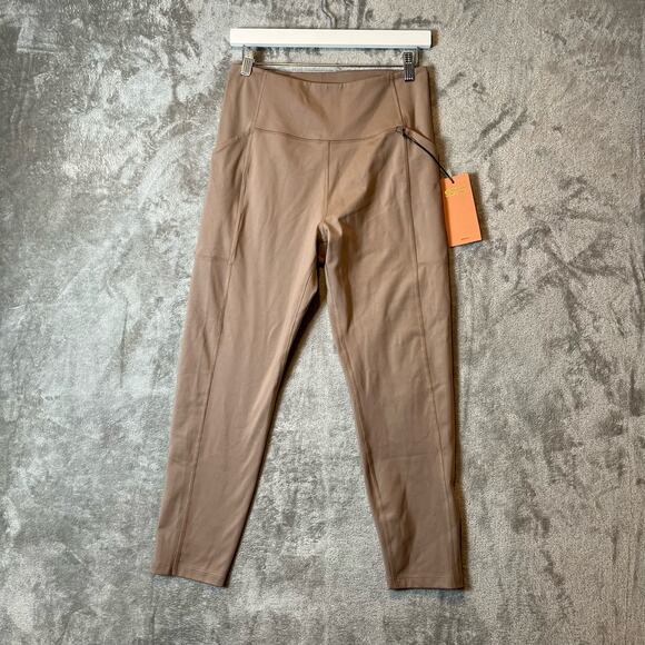 Girlfriend Collective Sz Large High-Rise Tan 7/8 Leggings Women's New - Picture 1 of 6